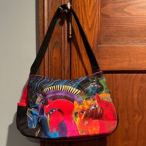 Laurel Burch Colorful Horse Shoulder Bag
